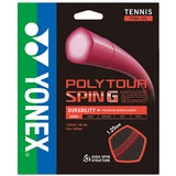 Yonex Poly Tour Spin G 125 Tennis String Set - Dark Red