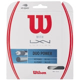 Wilson Duo Power Hybrid Tennis String Set - Silver / Natural