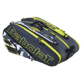 Babolat Pure Aero 12 Pack Tennis Bag - Grey / Yellow