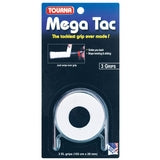 Tourna Mega Tac 3 Pack Tennis Overgrip - White